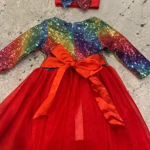 Rainbow sequin infant dress